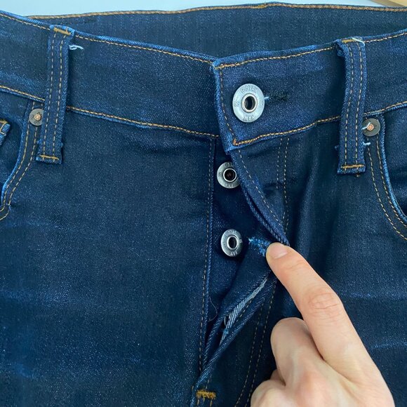 G Star Raw 3301 Straight Tapered Jeans Mens 33x34 Dark Wash Button Fly Stretch - Picture 11 of 14